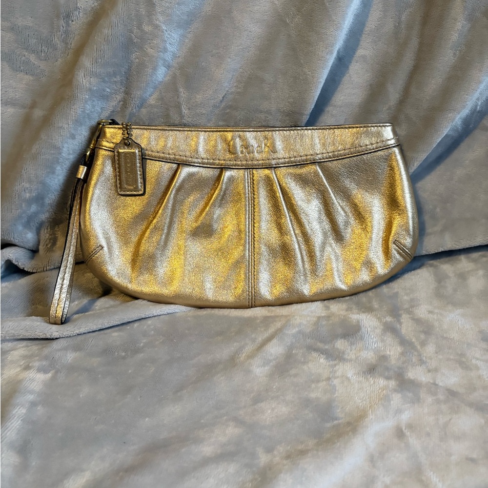 Vintage - COACH Ergo Leather Pleated Large Wristlet - Picture 2 of 5